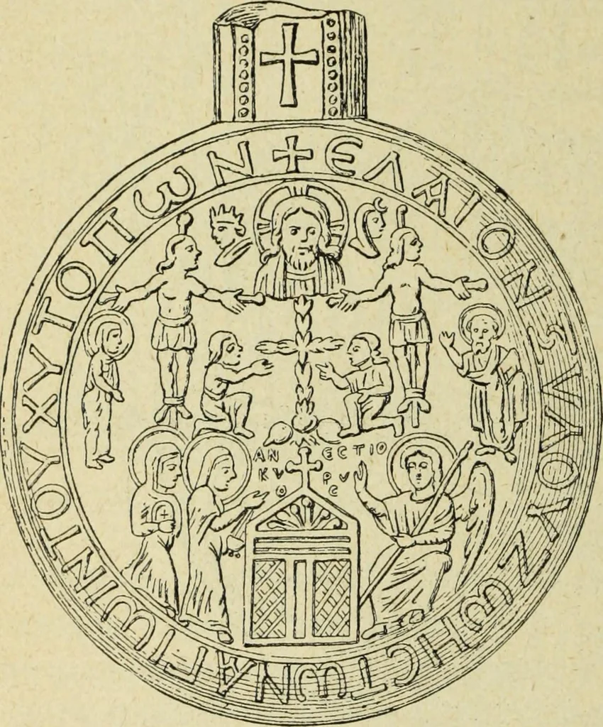 An illustration from Ocherki pamiatnikov khristiansko ikonografi i iskusstva, 1900, leaf 287