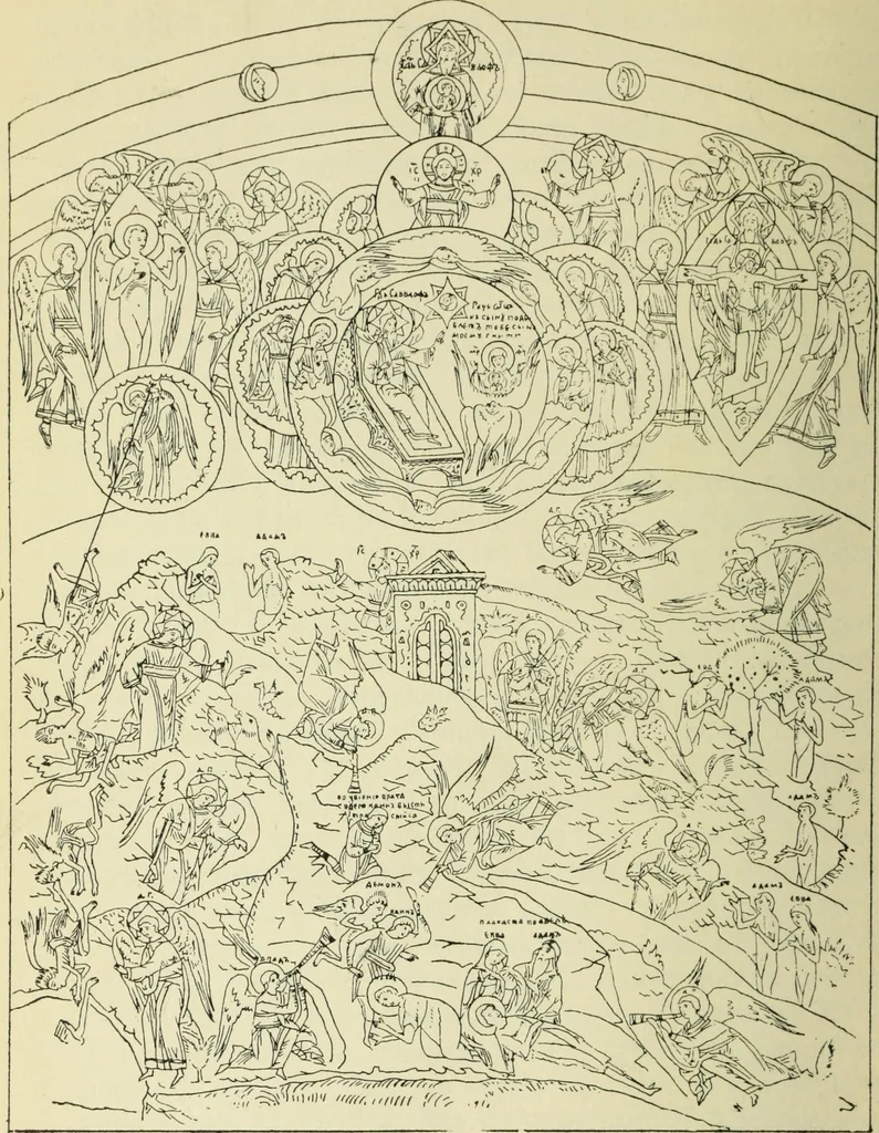 An illustration from Ocherki pamiatnikov khristiansko ikonografi i iskusstva, 1900, leaf 429