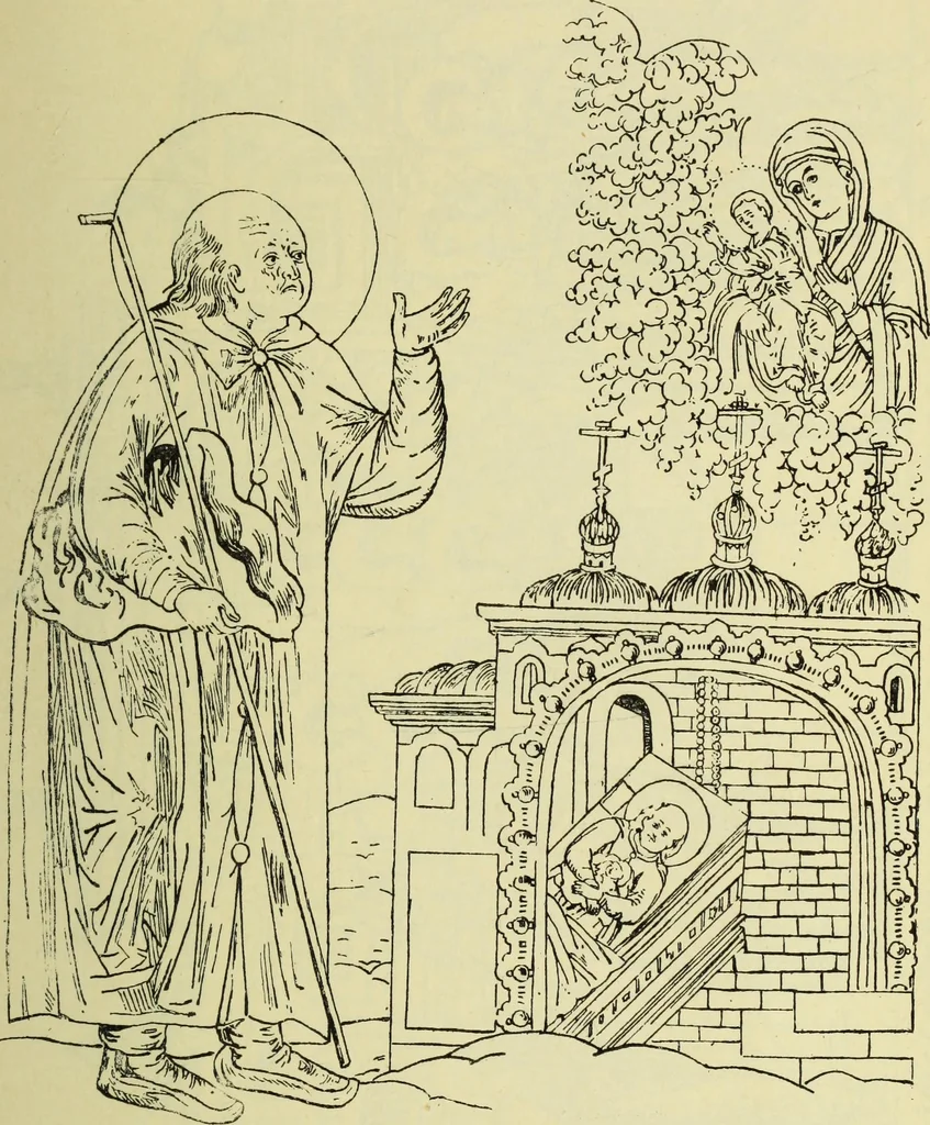 An illustration from Ocherki pamiatnikov khristiansko ikonografi i iskusstva, 1900, leaf 596