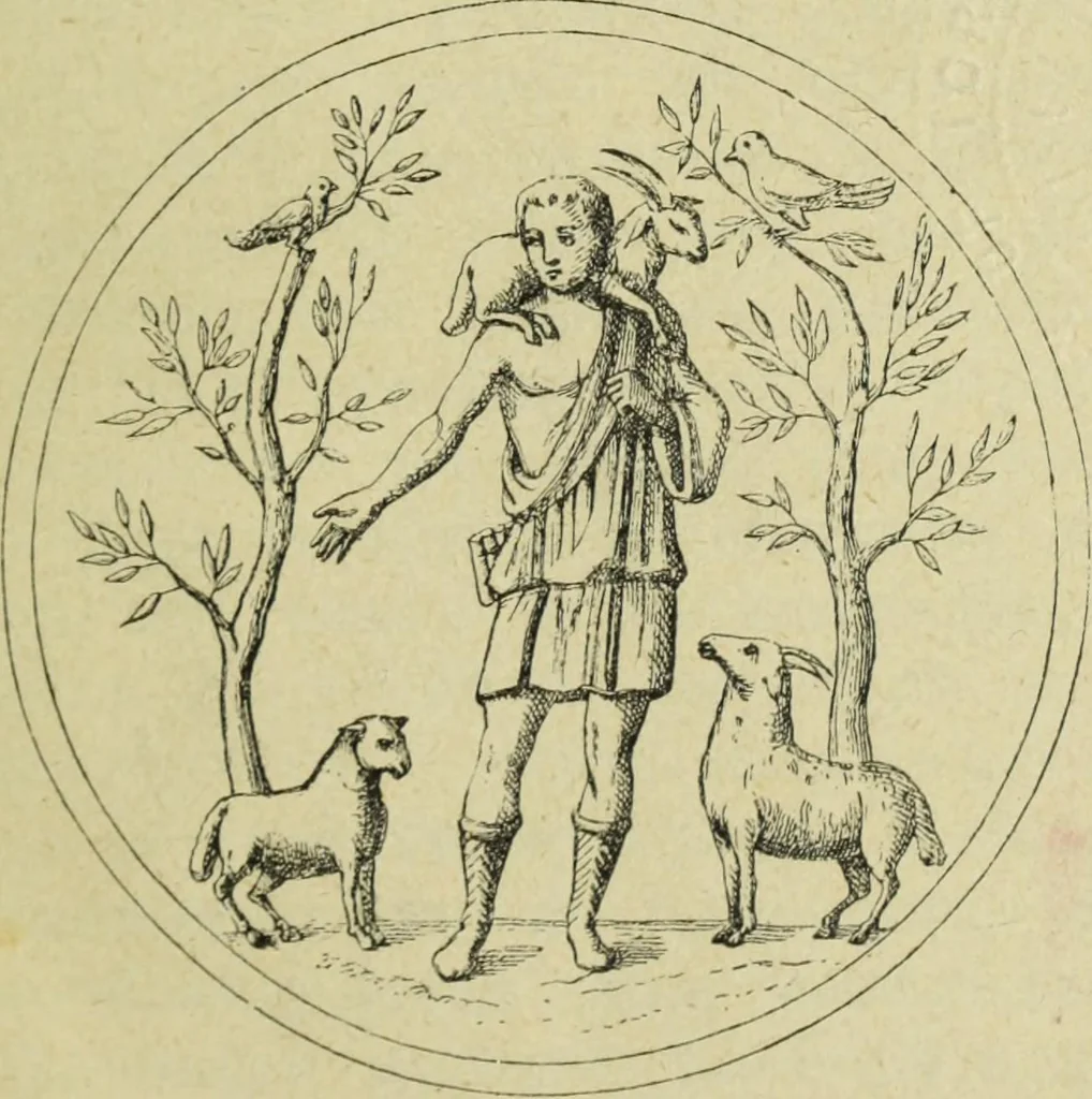 An illustration from Ocherki pamiatnikov khristiansko ikonografi i iskusstva, 1900, leaf 6