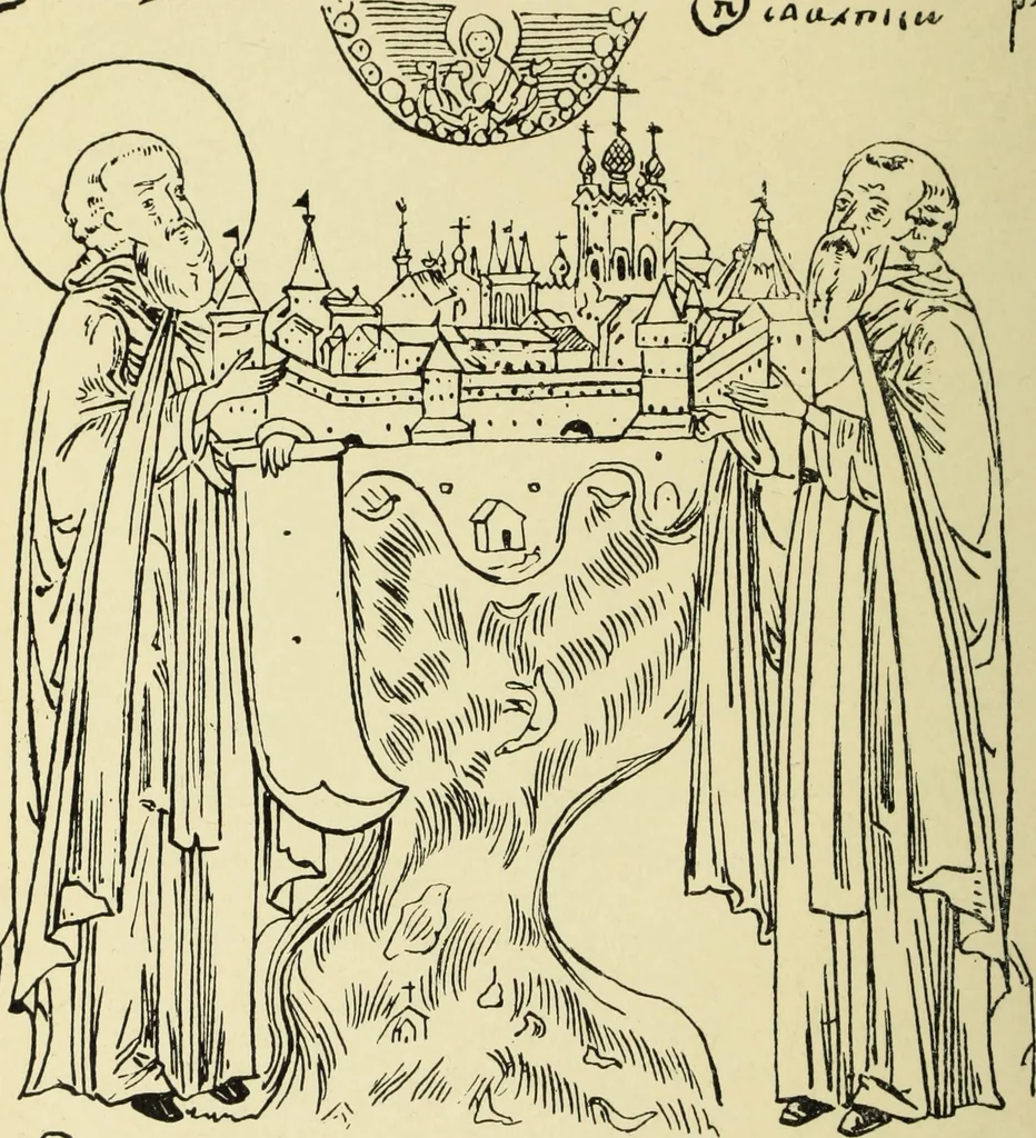 An illustration from Ocherki pamiatnikov khristiansko ikonografi i iskusstva, 1900, leaf 643