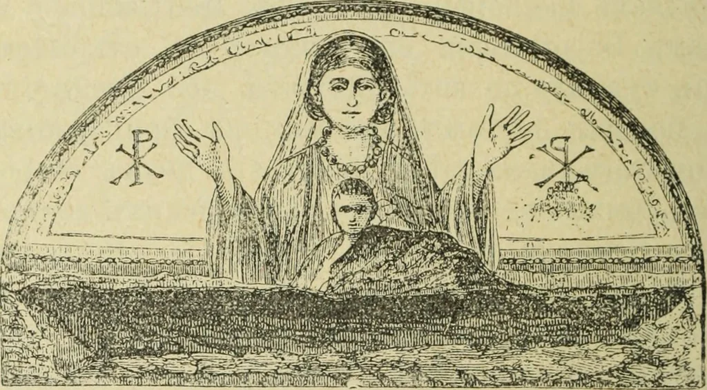 An illustration from Ocherki pamiatnikov khristiansko ikonografi i iskusstva, 1900, leaf 91