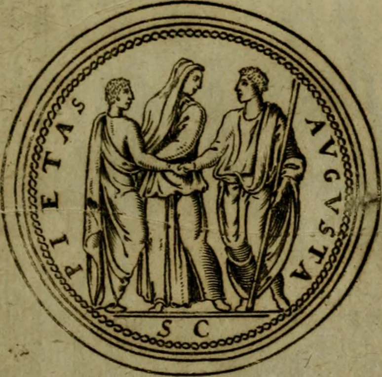An illustration from Octauij Ferrarij Analecta de re vestiaria, siue, Exercitationes ad Alberti Rubenij Commentarium de re vestiaria, & lato clauo : accessit Dissertatio de veterum lucernis sepulchralibus, 1670, leaf 170