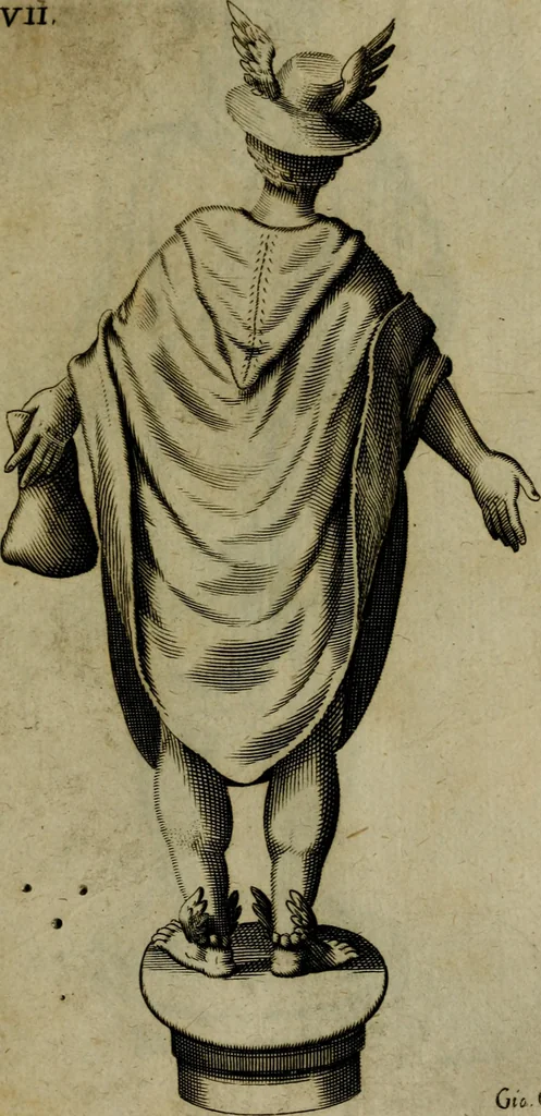 An illustration from Octauij Ferrarij Analecta de re vestiaria, siue, Exercitationes ad Alberti Rubenij Commentarium de re vestiaria, & lato clauo : accessit Dissertatio de veterum lucernis sepulchralibus, 1670, leaf 40
