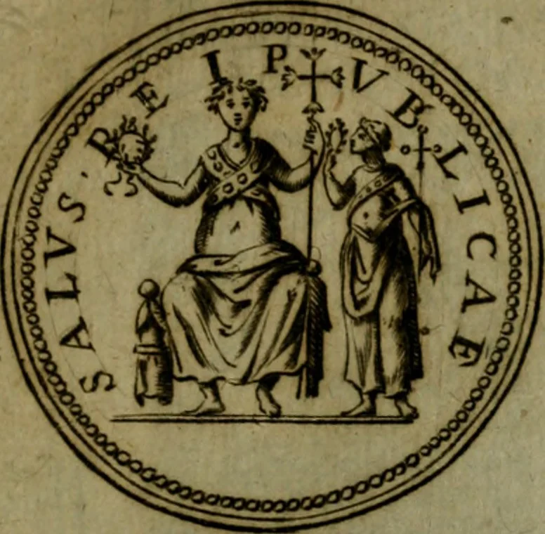 An illustration from Octauij Ferrarij Analecta de re vestiaria, siue, Exercitationes ad Alberti Rubenij Commentarium de re vestiaria, & lato clauo : accessit Dissertatio de veterum lucernis sepulchralibus, 1670, leaf 92