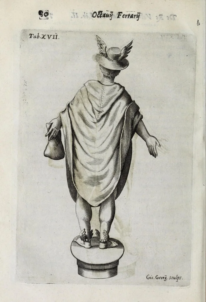An illustration from Octavii Ferrari de re vestiaria, libri septem : quatuor postremi nunc primum prodeunt : reliqui emendatiores & auctiores .., 1654, leaf 392