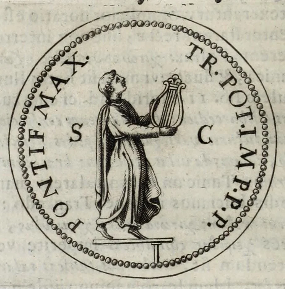 An illustration from Octavii Ferrari de re vestiaria, libri septem : quatuor postremi nunc primum prodeunt : reliqui emendatiores & auctiores .., 1654, leaf 436