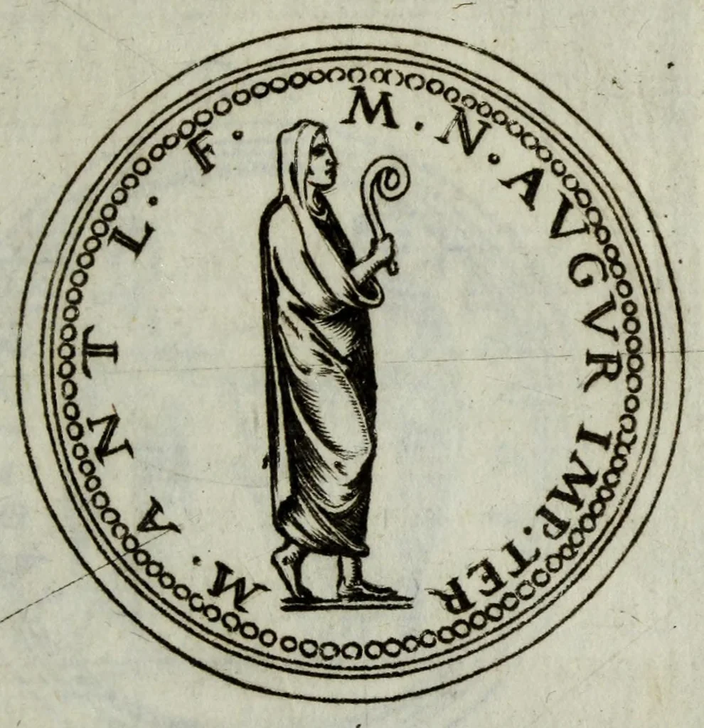 An illustration from Octavii Ferrarii De re vestiaria libri tres, 1642, leaf 47