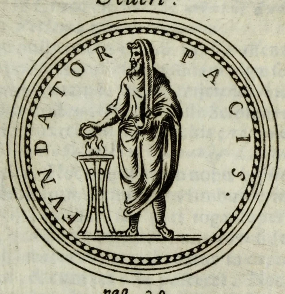 An illustration from Octavii Ferrarii De re vestiaria libri tres, 1642, leaf 61
