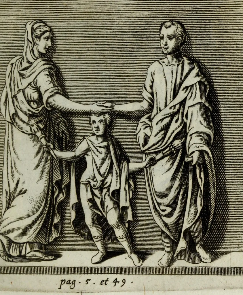 An illustration from Octavii Ferrarii De re vestiaria libri tres, 1642, leaf 83