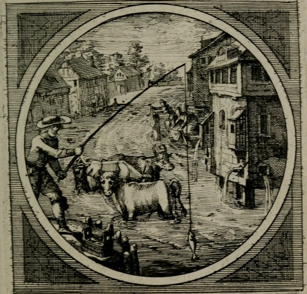 An illustration from Octoginta emblemata moralia nova : e sacris literis petita, formandis ad veram pietatem accommodata, & elegantibus picturis aeri incisis repraesentata, 1630, leaf 104