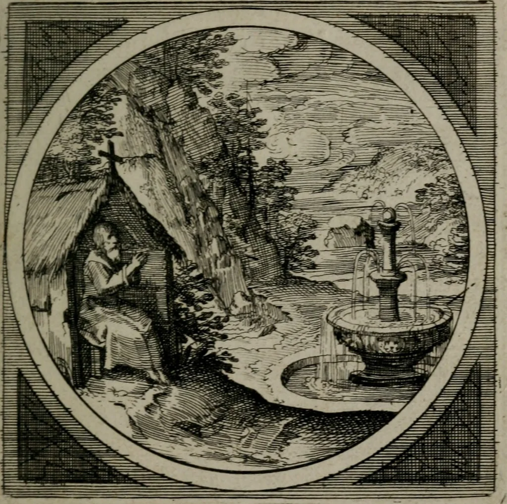 An illustration from Octoginta emblemata moralia nova : e sacris literis petita, formandis ad veram pietatem accommodata, & elegantibus picturis aeri incisis repraesentata, 1630, leaf 124