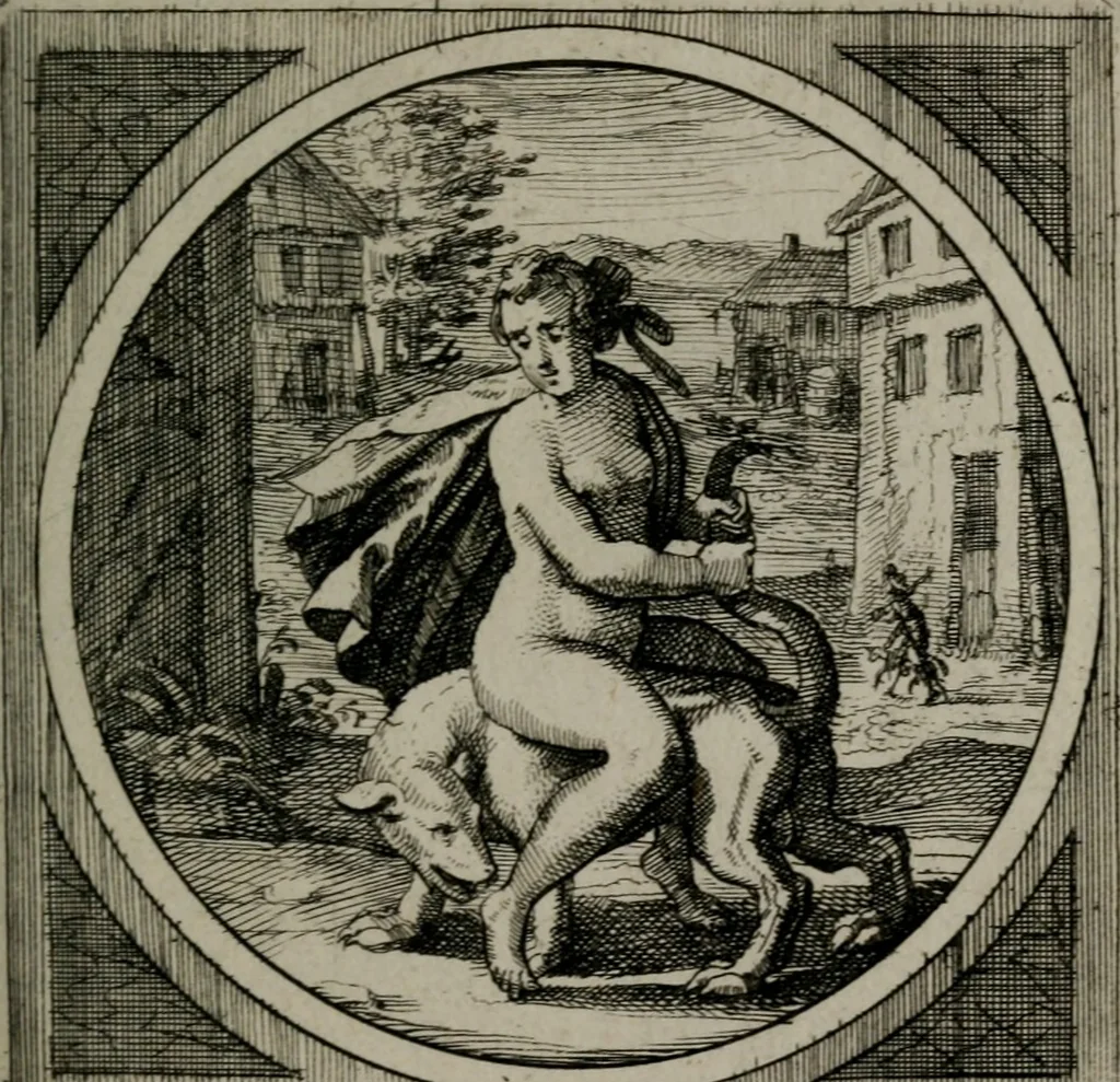 An illustration from Octoginta emblemata moralia nova : e sacris literis petita, formandis ad veram pietatem accommodata, & elegantibus picturis aeri incisis repraesentata, 1630, leaf 128