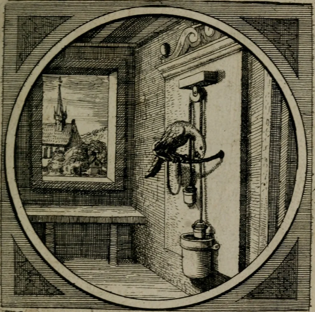 An illustration from Octoginta emblemata moralia nova : e sacris literis petita, formandis ad veram pietatem accommodata, & elegantibus picturis aeri incisis repraesentata, 1630, leaf 156