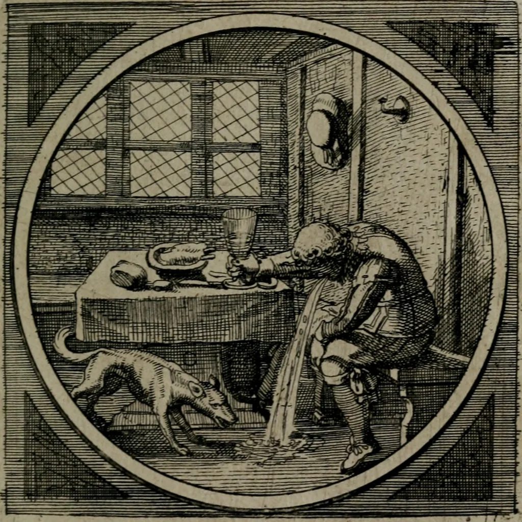 An illustration from Octoginta emblemata moralia nova : e sacris literis petita, formandis ad veram pietatem accommodata, & elegantibus picturis aeri incisis repraesentata, 1630, leaf 176