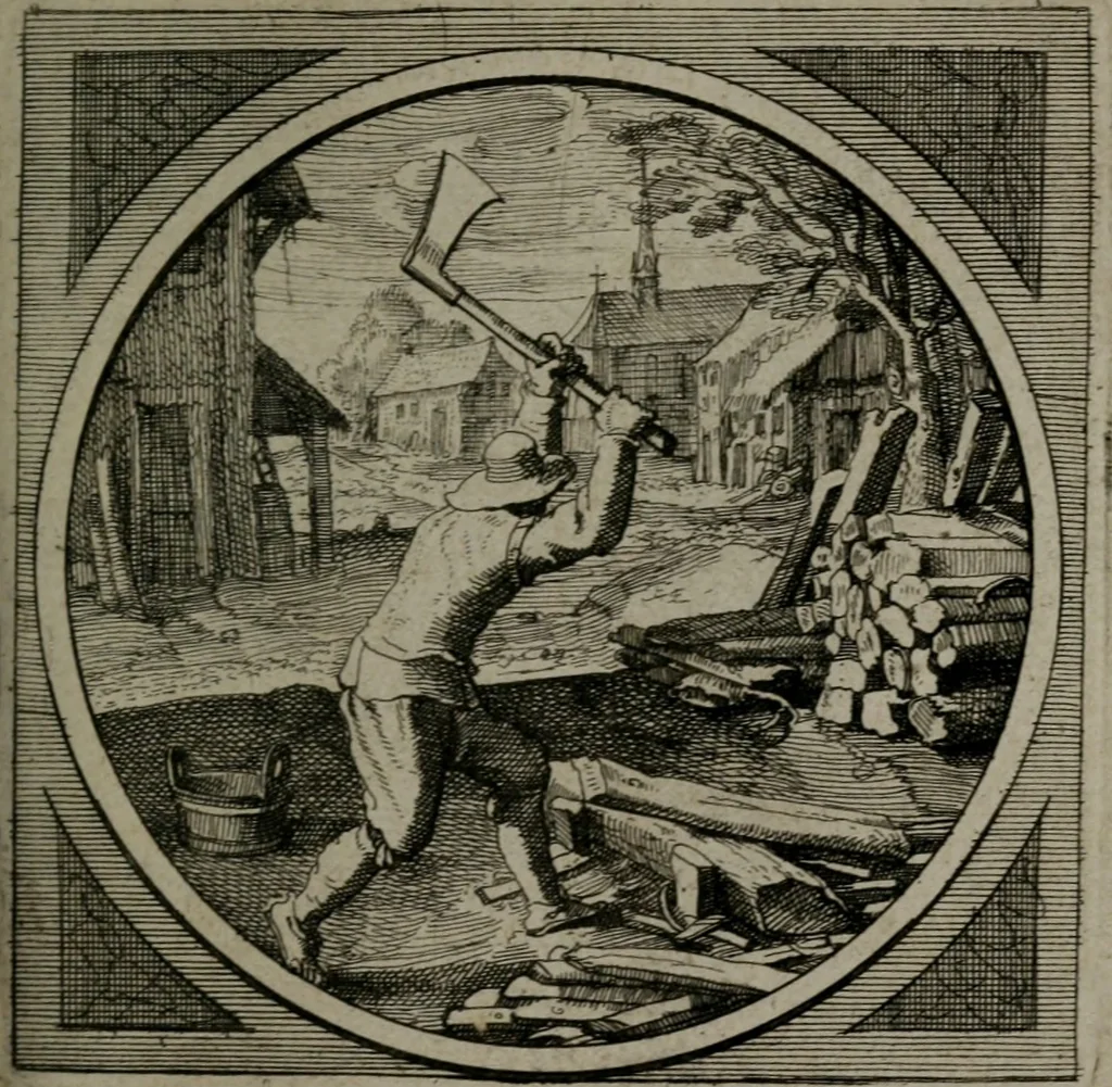 An illustration from Octoginta emblemata moralia nova : e sacris literis petita, formandis ad veram pietatem accommodata, & elegantibus picturis aeri incisis repraesentata, 1630, leaf 188