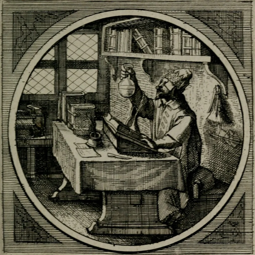An illustration from Octoginta emblemata moralia nova : e sacris literis petita, formandis ad veram pietatem accommodata, & elegantibus picturis aeri incisis repraesentata, 1630, leaf 192