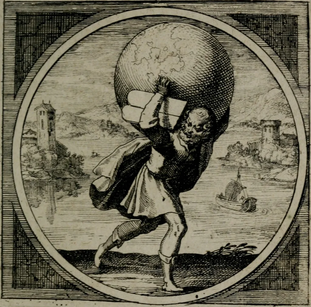 An illustration from Octoginta emblemata moralia nova : e sacris literis petita, formandis ad veram pietatem accommodata, & elegantibus picturis aeri incisis repraesentata, 1630, leaf 44