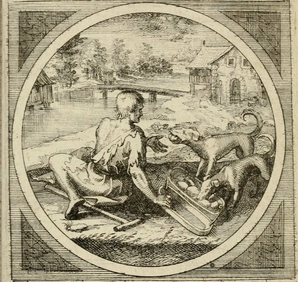 An illustration from Octoginta emblemata moralia nova, e sacris literis petita, formandis ad veram pietatem accommodata, & elegantibus picturis aeri incisis repraesentata, 1630, leaf 110