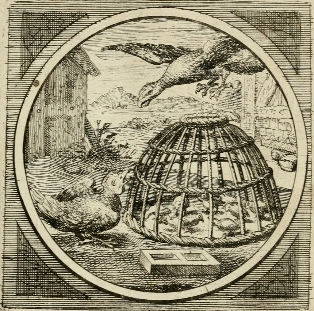 An illustration from Octoginta emblemata moralia nova, e sacris literis petita, formandis ad veram pietatem accommodata, & elegantibus picturis aeri incisis repraesentata, 1630, leaf 174