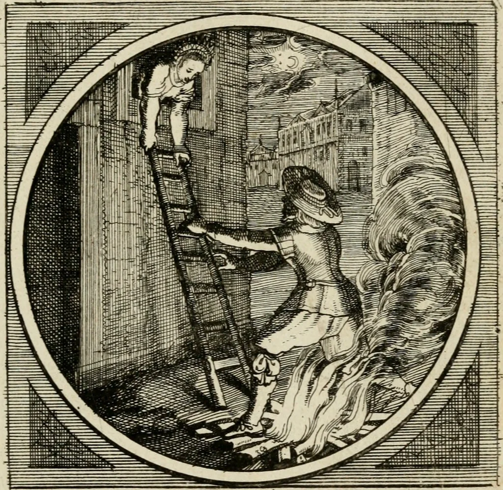 An illustration from Octoginta emblemata moralia nova, e sacris literis petita, formandis ad veram pietatem accommodata, & elegantibus picturis aeri incisis repraesentata, 1630, leaf 206