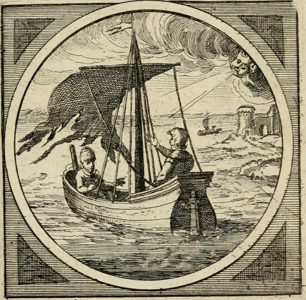 An illustration from Octoginta emblemata moralia nova, e sacris literis petita, formandis ad veram pietatem accommodata, & elegantibus picturis aeri incisis repraesentata, 1630, leaf 238