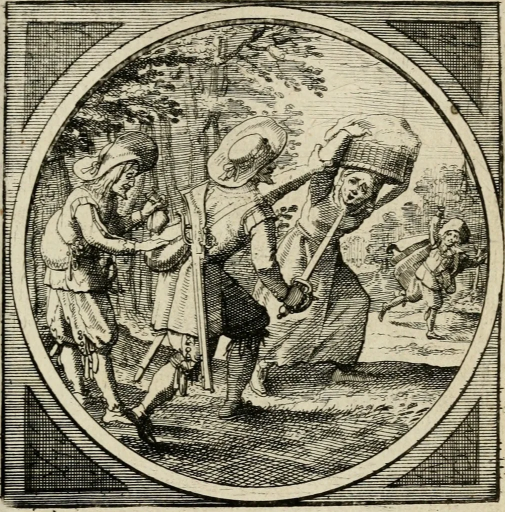 An illustration from Octoginta emblemata moralia nova, e sacris literis petita, formandis ad veram pietatem accommodata, & elegantibus picturis aeri incisis repraesentata, 1630, leaf 242