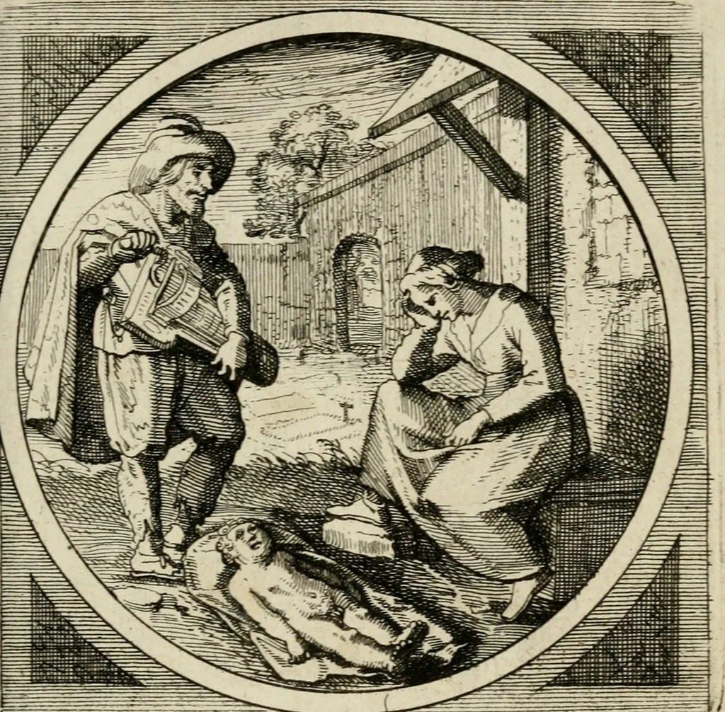 An illustration from Octoginta emblemata moralia nova, e sacris literis petita, formandis ad veram pietatem accommodata, & elegantibus picturis aeri incisis repraesentata, 1630, leaf 246