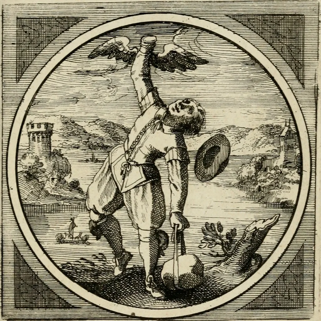 An illustration from Octoginta emblemata moralia nova, e sacris literis petita, formandis ad veram pietatem accommodata, & elegantibus picturis aeri incisis repraesentata, 1630, leaf 326