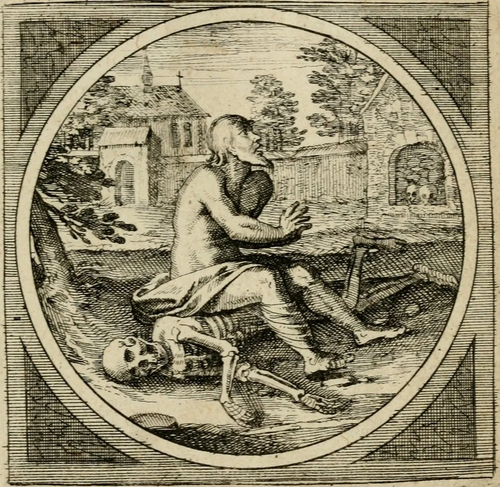 An illustration from Octoginta emblemata moralia nova, e sacris literis petita, formandis ad veram pietatem accommodata, & elegantibus picturis aeri incisis repraesentata, 1630, leaf 342