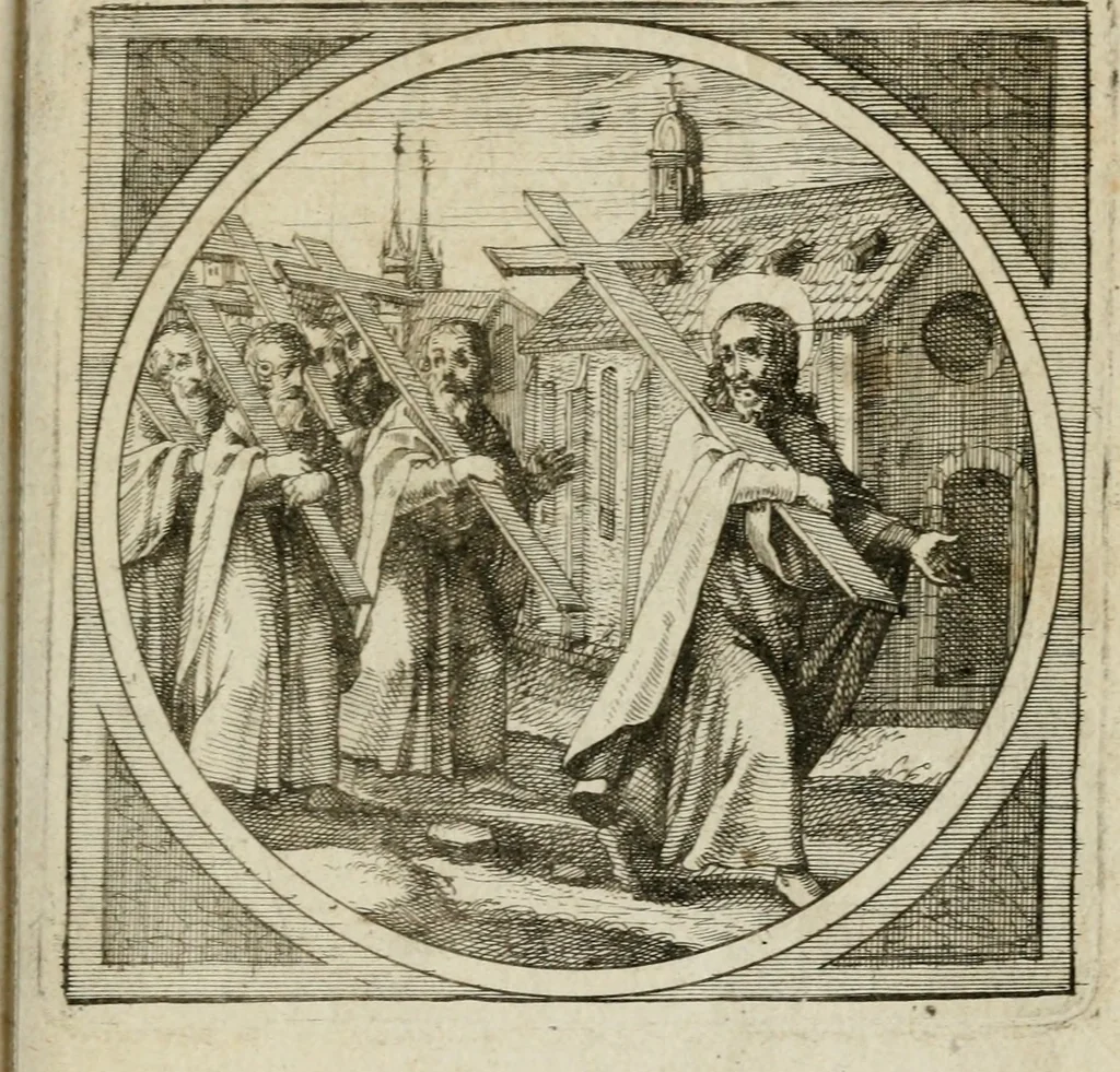 An illustration from Octoginta emblemata moralia nova, e sacris literis petita, formandis ad veram pietatem accommodata, & elegantibus picturis aeri incisis repraesentata, 1630, leaf 54
