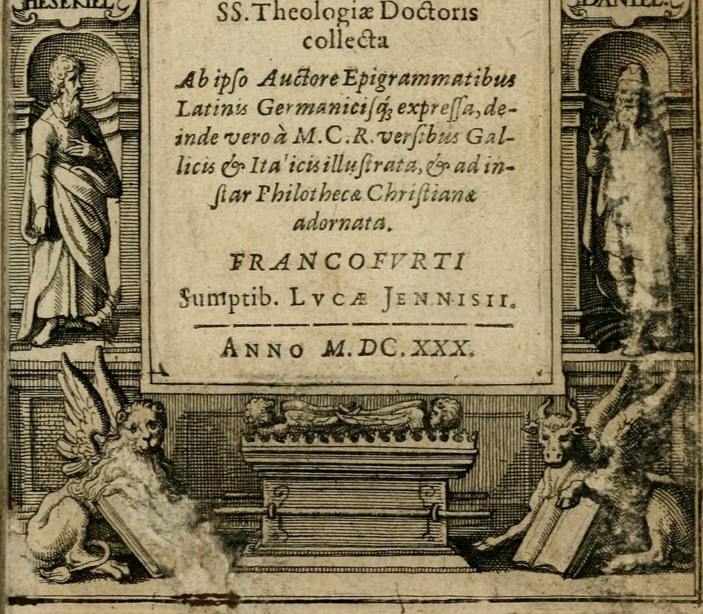 An illustration from Octoginta emblemata moralia nova, e sacris literis petita, formandis ad veram pietatem accommodata, & elegantibus picturis aeri incisis repraesentata, 1630, leaf 6