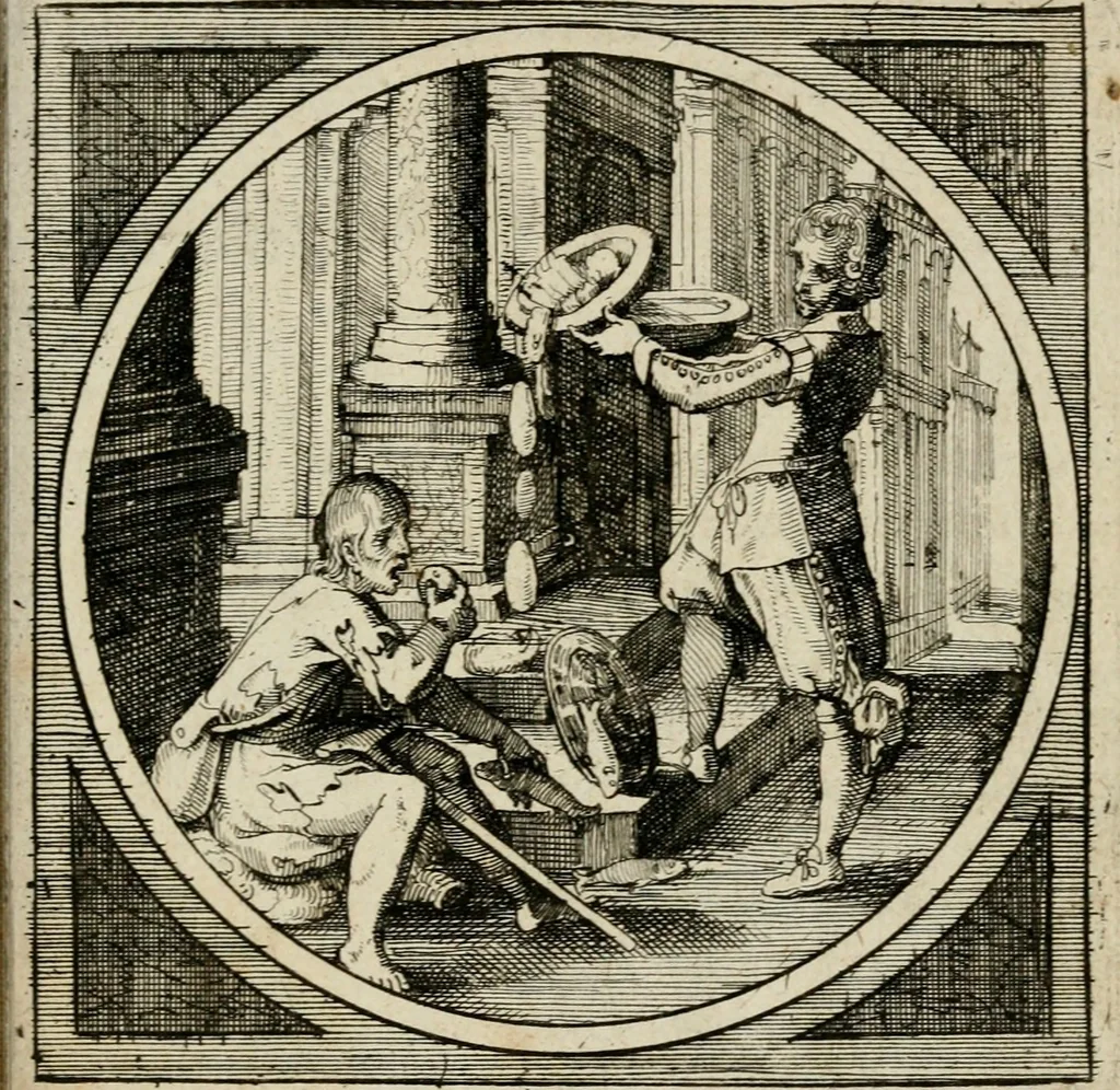 An illustration from Octoginta emblemata moralia nova, e sacris literis petita, formandis ad veram pietatem accommodata, & elegantibus picturis aeri incisis repraesentata, 1630, leaf 70