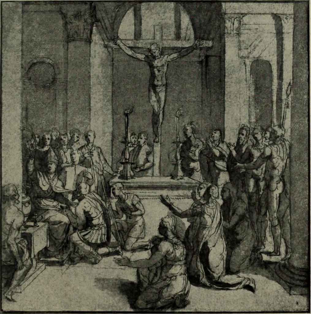 An illustration from Starye gody, 1907, leaf 118