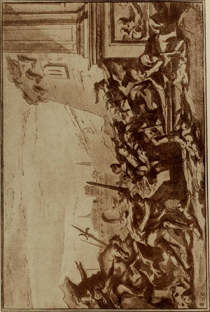 An illustration from Starye gody, 1907, leaf 124