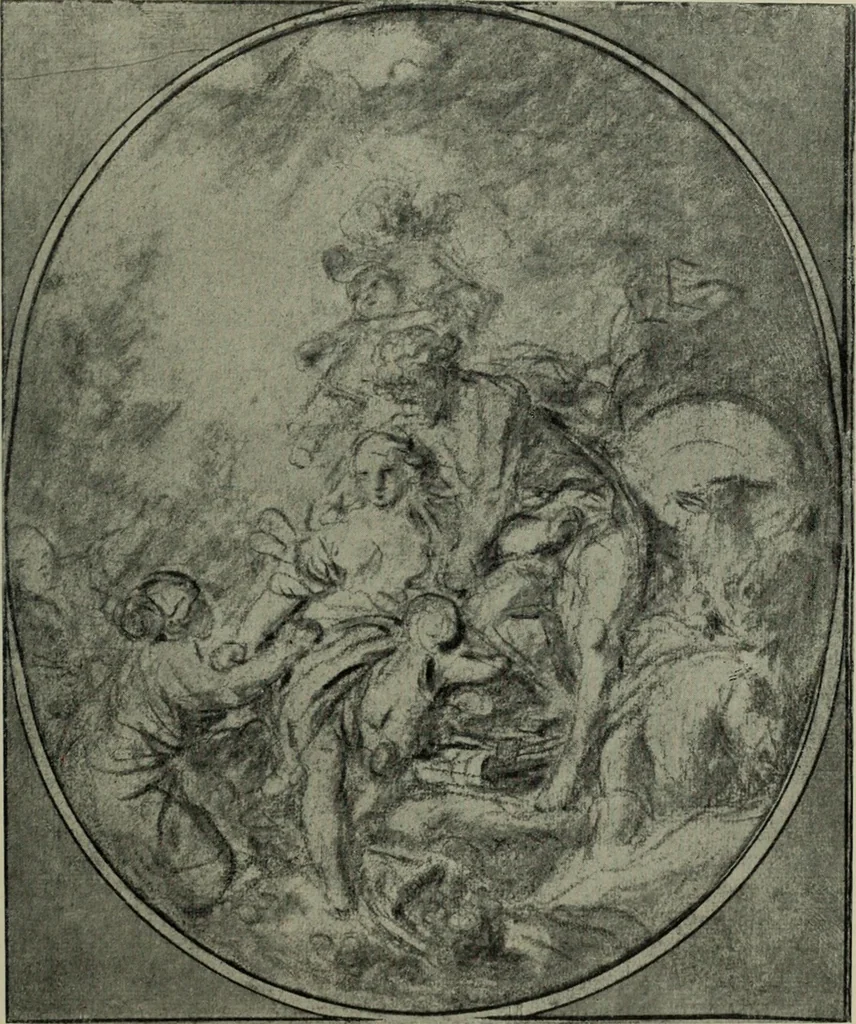 An illustration from Starye gody, 1907, leaf 132
