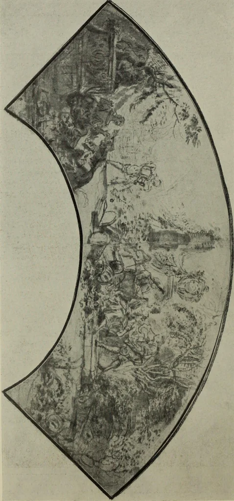 An illustration from Starye gody, 1907, leaf 143