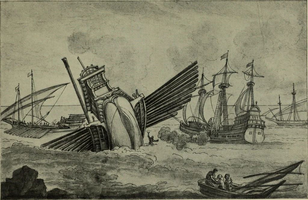 An illustration from Starye gody, 1907, leaf 148