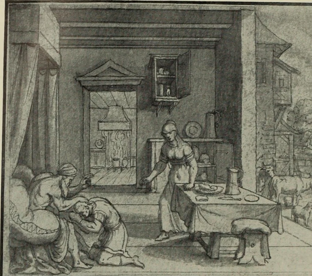 An illustration from Starye gody, 1907, leaf 155