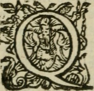 An illustration from Oeuures morales et diuersifiees en histoires, pleines de beaux exemples, enrichies d'enseignemens vertueux, & embellies de plusieurs sentences & discours. Lé tout tiré des plus signalez & remarquables autheurs grecs, latins & françois, qui ont escrit de tout temps, pour l'enseignement de toutes personnes, qui aspirent à vertu & philosphie chrestienne. Reueues, corrigées & augmentées de plus des deux tiers, outre la precedente impression, 1584, leaf 105