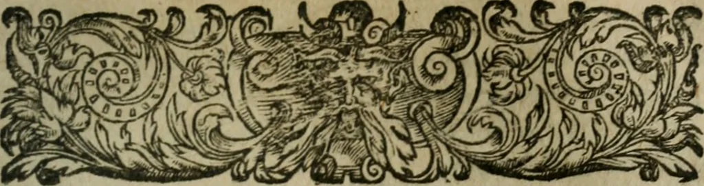 An illustration from Oeuures morales et diuersifiees en histoires, pleines de beaux exemples, enrichies d'enseignemens vertueux, & embellies de plusieurs sentences & discours. Lé tout tiré des plus signalez & remarquables autheurs grecs, latins & françois, qui ont escrit de tout temps, pour l'enseignement de toutes personnes, qui aspirent à vertu & philosphie chrestienne. Reueues, corrigées & augmentées de plus des deux tiers, outre la precedente impression, 1584, leaf 1336