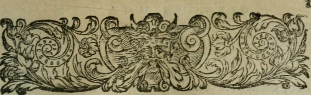 An illustration from Oeuures morales et diuersifiees en histoires, pleines de beaux exemples, enrichies d'enseignemens vertueux, & embellies de plusieurs sentences & discours. Lé tout tiré des plus signalez & remarquables autheurs grecs, latins & françois, qui ont escrit de tout temps, pour l'enseignement de toutes personnes, qui aspirent à vertu & philosphie chrestienne. Reueues, corrigées & augmentées de plus des deux tiers, outre la precedente impression, 1584, leaf 28