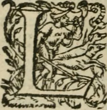 An illustration from Oeuures morales et diuersifiees en histoires, pleines de beaux exemples, enrichies d'enseignemens vertueux, & embellies de plusieurs sentences & discours. Lé tout tiré des plus signalez & remarquables autheurs grecs, latins & françois, qui ont escrit de tout temps, pour l'enseignement de toutes personnes, qui aspirent à vertu & philosphie chrestienne. Reueues, corrigées & augmentées de plus des deux tiers, outre la precedente impression, 1584, leaf 423
