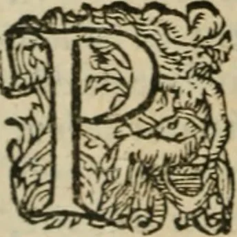 An illustration from Oeuures morales et diuersifiees en histoires, pleines de beaux exemples, enrichies d'enseignemens vertueux, & embellies de plusieurs sentences & discours. Lé tout tiré des plus signalez & remarquables autheurs grecs, latins & françois, qui ont escrit de tout temps, pour l'enseignement de toutes personnes, qui aspirent à vertu & philosphie chrestienne. Reueues, corrigées & augmentées de plus des deux tiers, outre la precedente impression, 1584, leaf 555