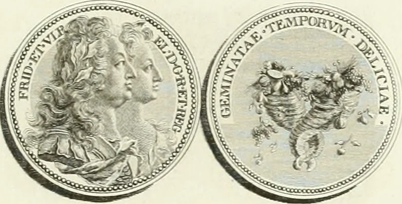 An illustration from Oeuvre du chevalier Hedlinger, ou, Recueil des medailles de ce celebre artiste, gravées en taille douce, accompagnées d'une explication historique et critique, et précédées de la vie de l'auteur, 1778, leaf 120