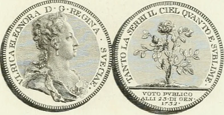 An illustration from Oeuvre du chevalier Hedlinger, ou, Recueil des medailles de ce celebre artiste, gravées en taille douce, accompagnées d'une explication historique et critique, et précédées de la vie de l'auteur, 1778, leaf 120