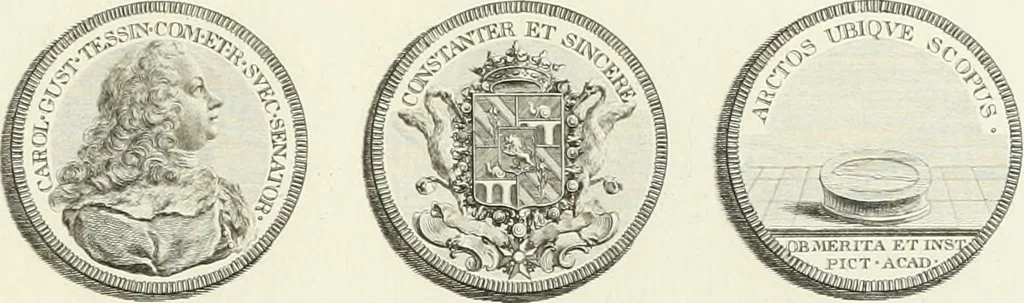 An illustration from Oeuvre du chevalier Hedlinger, ou, Recueil des medailles de ce celebre artiste, gravées en taille douce, accompagnées d'une explication historique et critique, et précédées de la vie de l'auteur, 1778, leaf 124