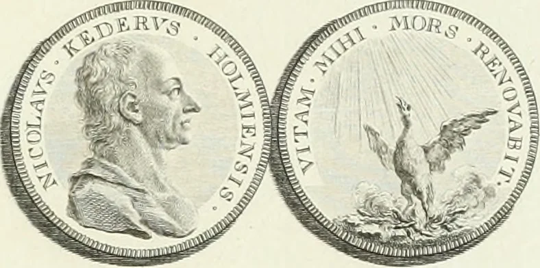 An illustration from Oeuvre du chevalier Hedlinger, ou, Recueil des medailles de ce celebre artiste, gravées en taille douce, accompagnées d'une explication historique et critique, et précédées de la vie de l'auteur, 1778, leaf 124