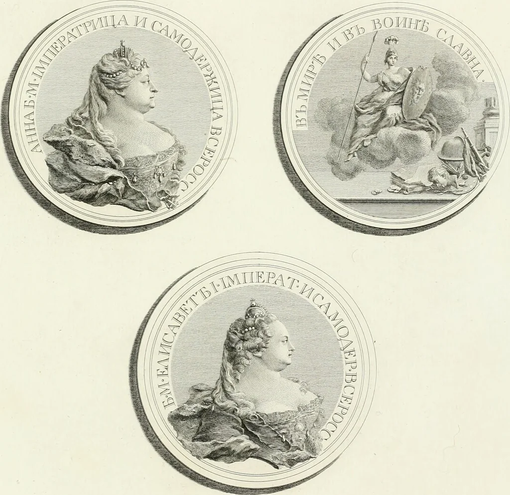 An illustration from Oeuvre du chevalier Hedlinger, ou, Recueil des medailles de ce celebre artiste, gravées en taille douce, accompagnées d'une explication historique et critique, et précédées de la vie de l'auteur, 1778, leaf 128