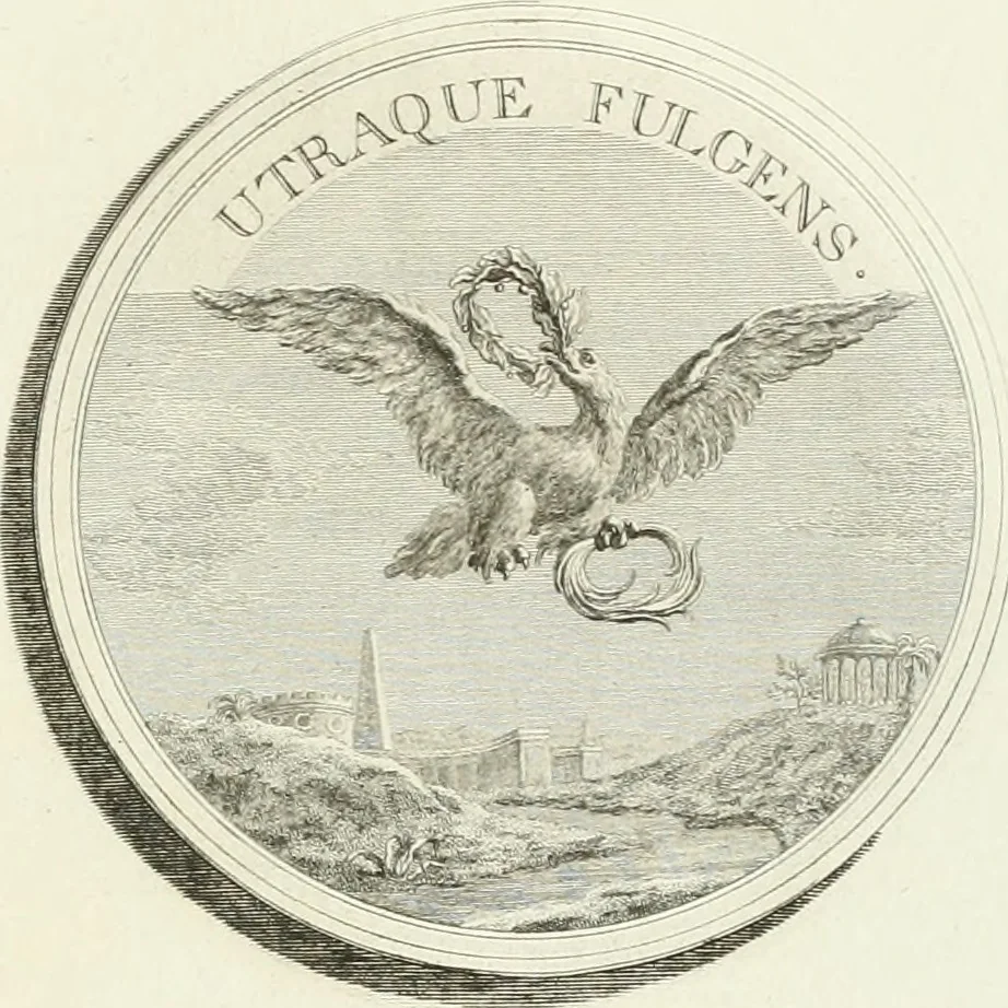 An illustration from Oeuvre du chevalier Hedlinger, ou, Recueil des medailles de ce celebre artiste, gravées en taille douce, accompagnées d'une explication historique et critique, et précédées de la vie de l'auteur, 1778, leaf 136